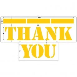 Newstripe Burger King 24 Inch Thank You W/ Bar Stencil