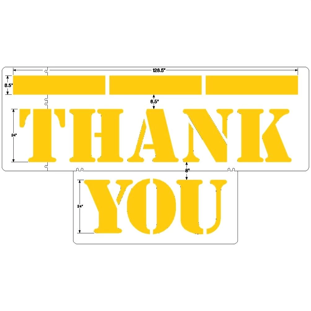 Newstripe Burger King 24 Inch Thank You W/ Bar Stencil 1 Newstripe Burger King 24 Inch Thank You W/ Bar Stencil