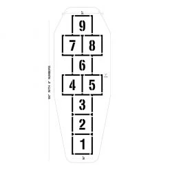 Newstripe Standard Hopscotch Playground Stencil Starting Pistol Accessories
