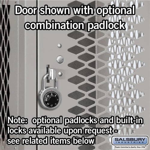 Salsbury 15" Wide Four Tier Vented Metal Locker - 3 Wide Starting Pistol Accessories 3 Salsbury 15" Wide Four Tier Vented Metal Locker - 3 Wide Starting Pistol Accessories