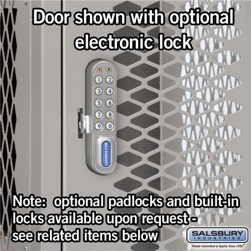 Salsbury 15" Wide Four Tier Vented Metal Locker - 3 Wide Starting Pistol Accessories 5 Salsbury 15" Wide Four Tier Vented Metal Locker - 3 Wide Starting Pistol Accessories