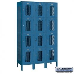 Salsbury 15" Wide Four Tier Vented Metal Locker - 3 Wide Starting Pistol Accessories 13 Salsbury 15