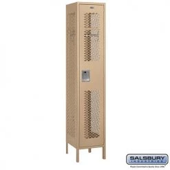 Salsbury 15" Wide Single Tier Vented Metal Locker - 1 Wide Starting Pistol Accessories 12 Salsbury 15