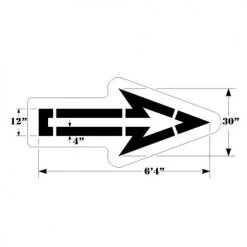 Newstripe Walmart Open Straight Arrow 6` 4″ H X 30" W