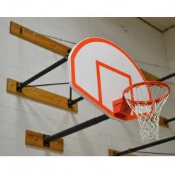 Indoor Basketball Hoops Gared Direct Mount Stationary Wall Mount Package With Steel Board, 4' - 6' Length