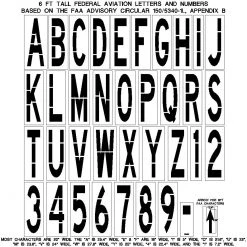 Starting Pistol Accessories Newstripe 6 Foot FAA Letters, Numbers, Dash And Arrows