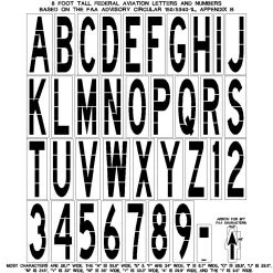 Starting Pistol Accessories Newstripe 8 Foot FAA Letters, Numbers, Dash And Arrows