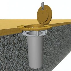 JayPro 3½ Brass Floor Sleeves And Covers Starting Pistol Accessories