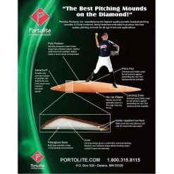 Portolite 4" Stride Off Game Mound Portable Pitching Mounds 14 Portolite 4