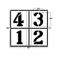 Newstripe Four Square Game Stencil