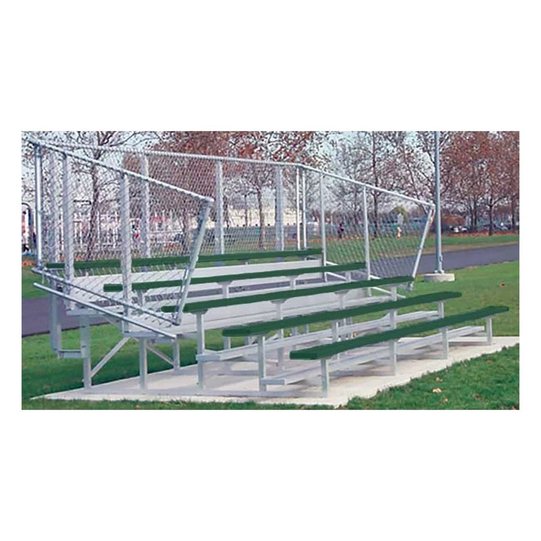 Pitch Pro Direct Powder Coated Aluminum Bleachers With Fencing 2 Pitch Pro Direct Powder Coated Aluminum Bleachers With Fencing