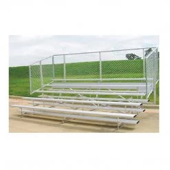 Pitch Pro Direct Powder Coated Aluminum Bleachers With Fencing 5 Pitch Pro Direct Powder Coated Aluminum Bleachers With Fencing