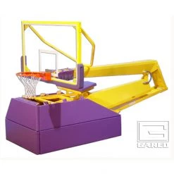 Residential Basketball Hoops Gared Pro H Hydraulic Portable Basketball Backstop, 10' 8" Boom