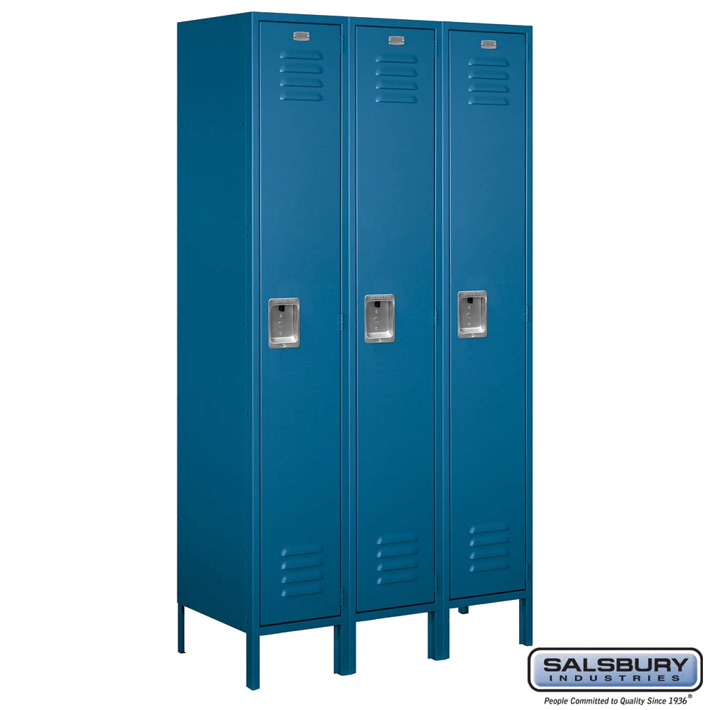 Salsbury 15" Wide Single Tier Standard Metal Locker - 3 Wide 2 Salsbury 15" Wide Single Tier Standard Metal Locker - 3 Wide
