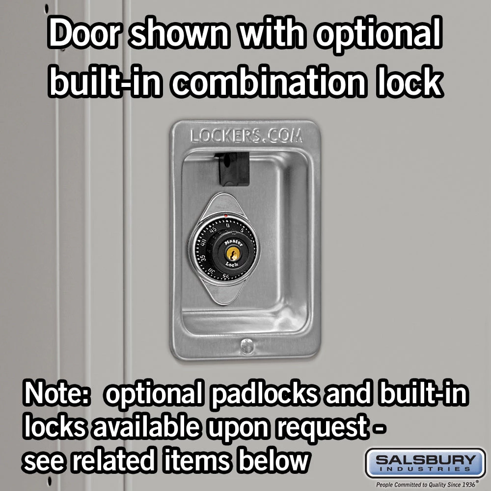 Salsbury 15" Wide Single Tier Standard Metal Locker - 3 Wide 5 Salsbury 15" Wide Single Tier Standard Metal Locker - 3 Wide