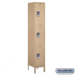 Salsbury 15" Wide Triple Tier Standard Metal Locker - 1 Wide