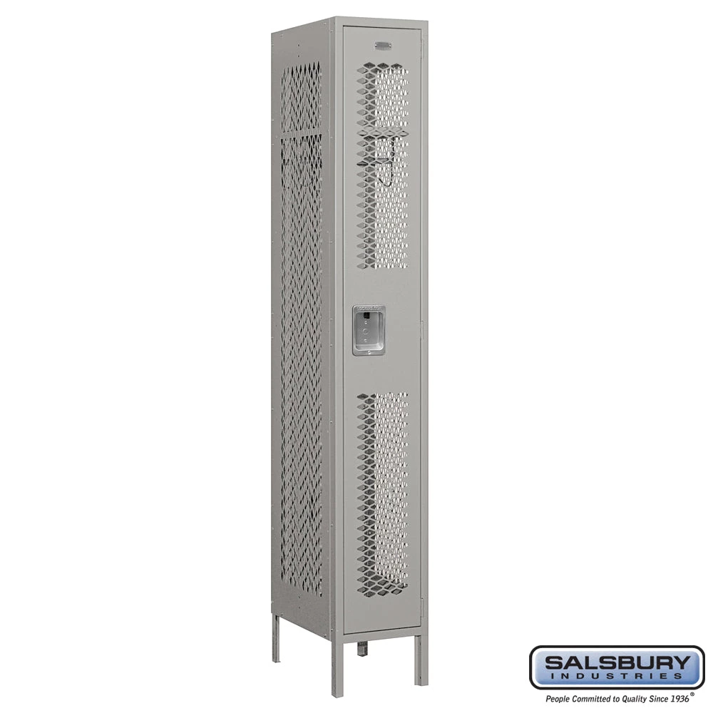 Salsbury 12" Wide Single Tier Vented Metal Locker - 1 Wide 1 Salsbury 12" Wide Single Tier Vented Metal Locker - 1 Wide