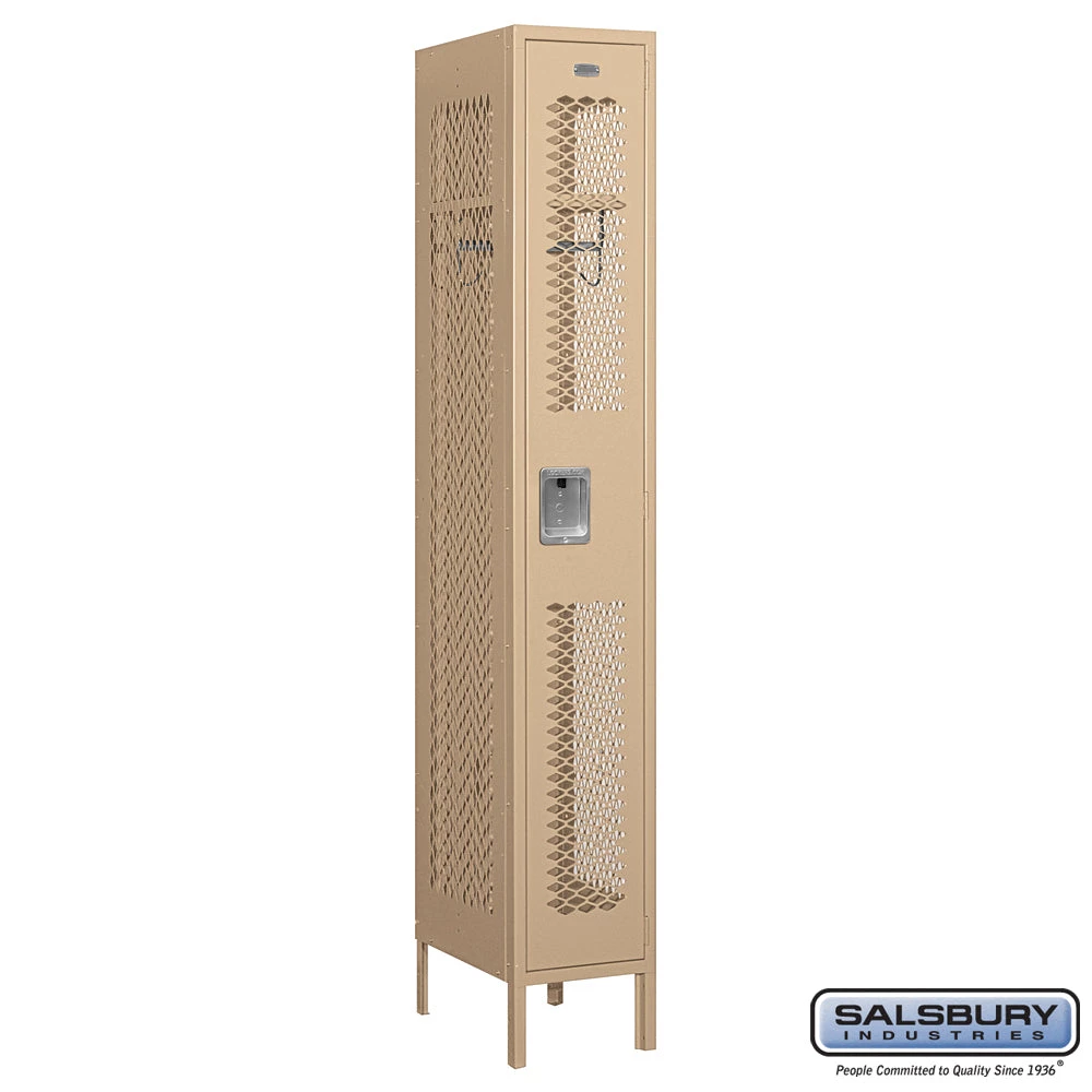 Salsbury 12" Wide Single Tier Vented Metal Locker - 1 Wide 2 Salsbury 12" Wide Single Tier Vented Metal Locker - 1 Wide