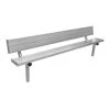 Basketball Benches And Bleachers Gill Athletics Stationary Aluminum Bench With Back 8'