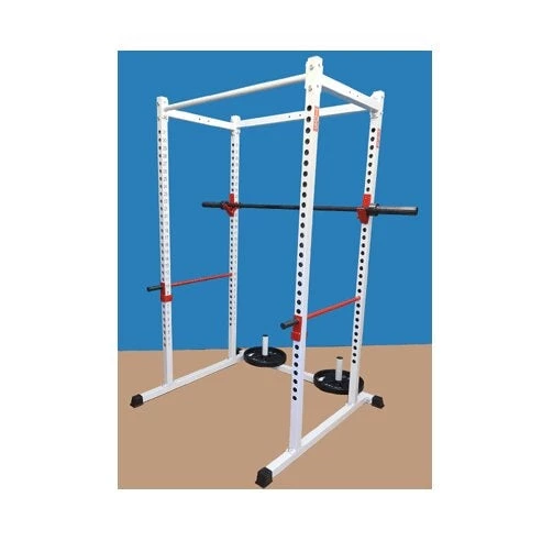 New York Barbells Power Rack With White Chin-UP Bar, Red J And Red Safety Bars Starting Pistol Accessories 2 New York Barbells Power Rack With White Chin-UP Bar, Red J And Red Safety Bars Starting Pistol Accessories