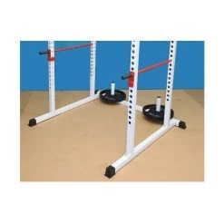 New York Barbells Power Rack With White Chin-UP Bar, Red J And Red Safety Bars Starting Pistol Accessories 9 New York Barbells Power Rack With White Chin-UP Bar, Red J And Red Safety Bars Starting Pistol Accessories