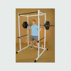New York Barbells Power Rack With White Chin-UP Bar, Red J And Red Safety Bars Starting Pistol Accessories 11 New York Barbells Power Rack With White Chin-UP Bar, Red J And Red Safety Bars Starting Pistol Accessories