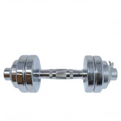 Aleko Adjustable Dumbbell Set For Home Gym Chrome Finish Dumbbells