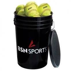 Athletic Connection Bucket With Softballs Ball Buckets