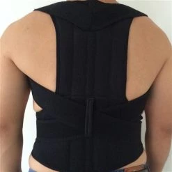 Aleko Starting Pistol Accessories Back And Shoulders Posture Support Brace - Black - Extra Extra Large Size
