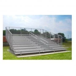 Athletic Connection Aluminum Preferred Bleachers With Safety Railing