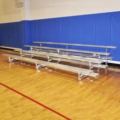JayPro 4 Row 27" Tip & Roll Portable Aluminum Bleacher