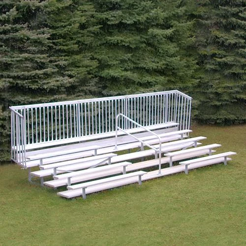 JayPro 5 Row 21' Enclosed Aluminum Bleacher W/ Guard Rail & Aisle Bleachers 1 JayPro 5 Row 21' Enclosed Aluminum Bleacher W/ Guard Rail & Aisle Bleachers