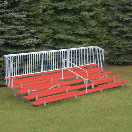 JayPro 5 Row 21' Enclosed Aluminum Bleacher W/ Guard Rail & Aisle Bleachers 2 JayPro 5 Row 21' Enclosed Aluminum Bleacher W/ Guard Rail & Aisle Bleachers