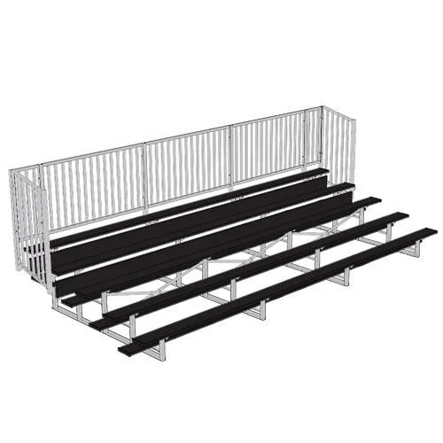 JayPro 5 Row 15' - 27' Enclosed Aluminum Bleacher W/ Guard Rail 1 JayPro 5 Row 15' - 27' Enclosed Aluminum Bleacher W/ Guard Rail
