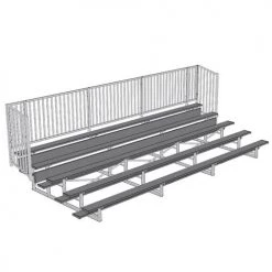 JayPro 5 Row 15' - 27' Enclosed Aluminum Bleacher W/ Guard Rail 16 JayPro 5 Row 15' - 27' Enclosed Aluminum Bleacher W/ Guard Rail