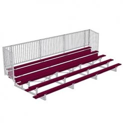 JayPro 5 Row 15' - 27' Enclosed Aluminum Bleacher W/ Guard Rail 18 JayPro 5 Row 15' - 27' Enclosed Aluminum Bleacher W/ Guard Rail