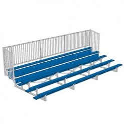 JayPro 5 Row 15' - 27' Enclosed Aluminum Bleacher W/ Guard Rail 22 JayPro 5 Row 15' - 27' Enclosed Aluminum Bleacher W/ Guard Rail
