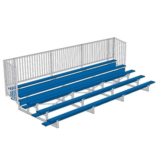 JayPro 5 Row 15' - 27' Enclosed Aluminum Bleacher W/ Guard Rail 10 JayPro 5 Row 15' - 27' Enclosed Aluminum Bleacher W/ Guard Rail