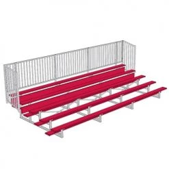 JayPro 5 Row 15' - 27' Enclosed Aluminum Bleacher W/ Guard Rail 23 JayPro 5 Row 15' - 27' Enclosed Aluminum Bleacher W/ Guard Rail