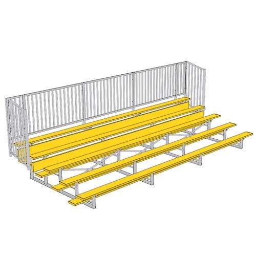 JayPro 5 Row 15' - 27' Enclosed Aluminum Bleacher W/ Guard Rail 13 JayPro 5 Row 15' - 27' Enclosed Aluminum Bleacher W/ Guard Rail