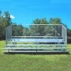 JayPro 5 Row 15'-27' Enclosed Aluminim Bleachers W/ Chain Link