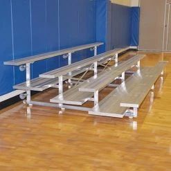 JayPro 4 Row 15' Tip & Roll Portable Aluminum Bleacher Bleachers