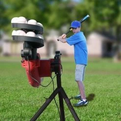 Heater Sports BaseHit Real Baseball Portable Pitching Machine Baseball Pitching Machines