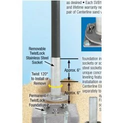 Bison Inc. Starting Pistol Accessories Bison Centerline Elite Beach Volleyball Complete System