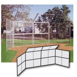 Pitch Pro Direct Starting Pistol Accessories Chain Link Backstop - 20' W/ Hood & Wings
