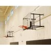 Indoor Basketball Hoops Gared Corner Mount Side-Fold Wall Mount Package With Glass Board, 6' - 9' Length