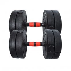 Aleko Dumbbells Adjustable Dumbbell Set For Home Gym Black