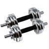 Aleko Dumbbells Cast Iron Adjustable Dumbbell Set For Home Gym - 33 Lbs (15 Kg)