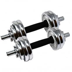 Aleko Dumbbells Cast Iron Adjustable Dumbbell Set For Home Gym - 33 Lbs (15 Kg)
