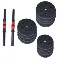 Aleko Dumbbells Adjustable Dumbbell Set For Home Gym Black